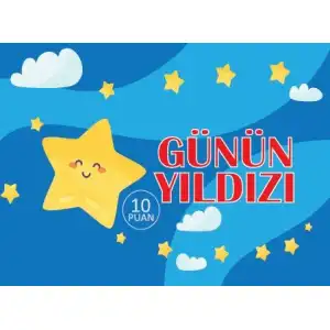 Günün Yıldızı Motivasyon Kartı