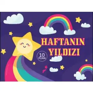Haftanın Yıldızı Motivasyon Kartı