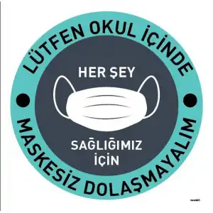 Her Şey Sağlığımız İçin Yer Yazıları (Laminasyonlu)