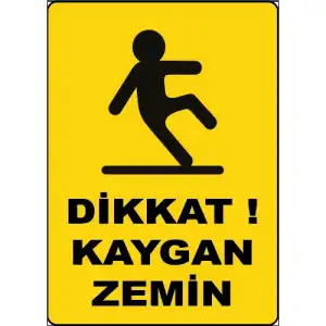 Kaygan Zemin Yer Yapıştırma Sticker (Laminasyonlu)