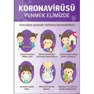 Koronavirüsü Yenmek Elimizde Afişi (Posteri) 1