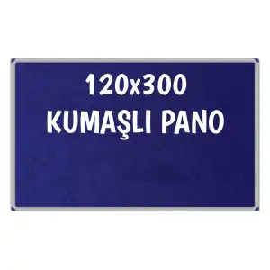 Kumaşlı Okul Panosu 120x300 (Alüminyum Çerçeveli)