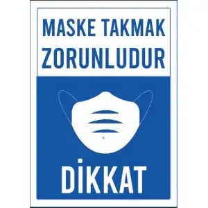 Maske Takmak Zorunludur Sticker 1
