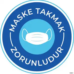 Maske Takmak Zorunludur Yapıştırma 1 (Laminasyonlu)