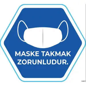 Maske Takmak Zorunludur Yapıştırma 2 (Laminasyonlu)