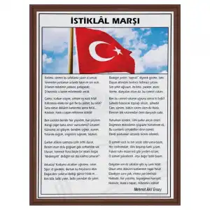 Mdf Çerçeve İstiklal Marşı 50x70