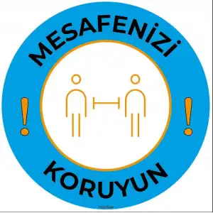 Mesafenizi Koruyun Sosyal Mesafe Etiketi 2 (Laminasyonlu)