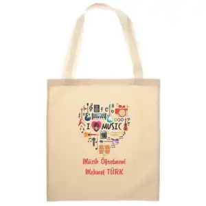 Müzik Öğretmeni Bez Çanta (Baskılı)