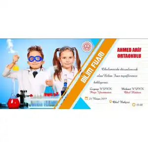 Okul Bilim Fuarı Davetiyesi 7 (Zarflı)