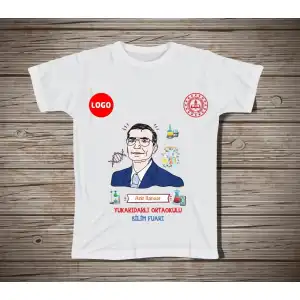 Okul Bilim Fuarı Tişört 90 (Aziz Sancar)