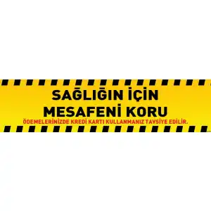 Sağlığın İçin Mesafeni Koru Yer Yapıştırma 2x50 cm 2 (Laminasyonlu)