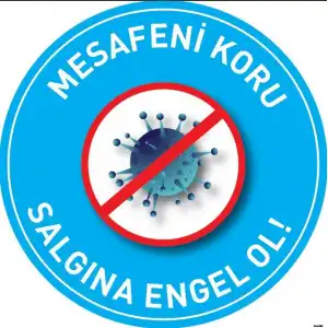 Sosyal Mesafe Yer Yapıştırma 1 (Laminasyonlu)