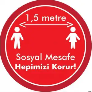 Sosyal Mesafe Yer Yapıştırma 3 (Laminasyonlu)