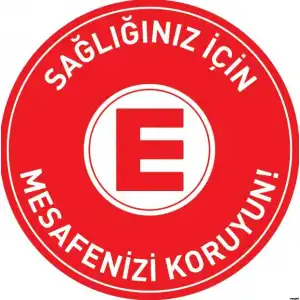 Sosyal Mesafe Yer Yapıştırma 6 (Laminasyonlu)