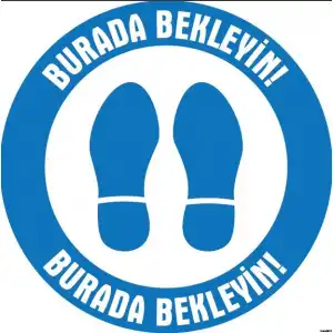 Sosyal Mesafe Yer Yapıştırma Sticker 10 (Laminasyonlu)