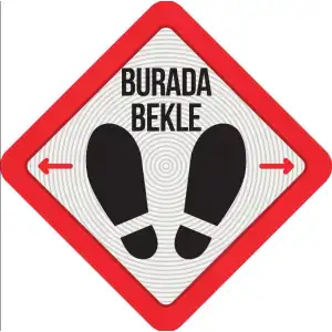 Sosyal Mesafe Yer Yazıları  24 (Laminasyonlu)