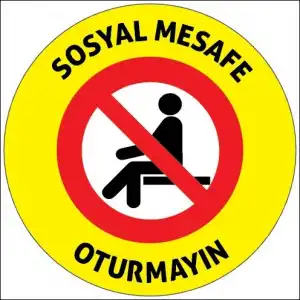 Sosyal Mesafe Yer Yazıları  42 (Laminasyonlu)