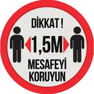 Sosyal Mesafe Yer Yazılarıı 22 (Laminasyonlu)