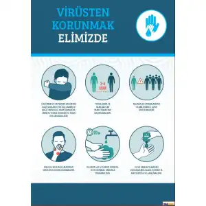 Virüsten Korunmak Elimizde Afişi (Covid-19) 3