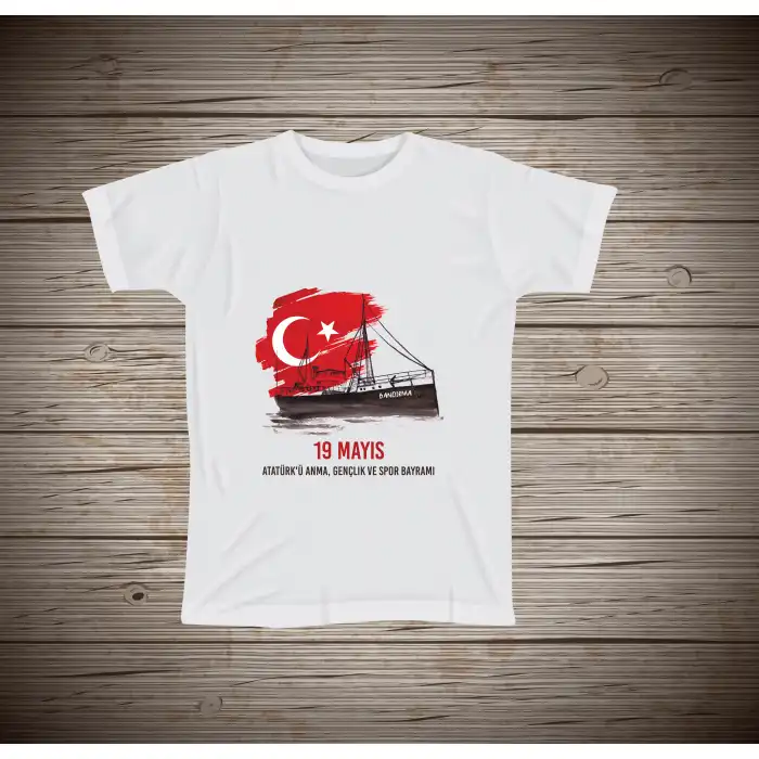 19 Mayıs Baskılı Tişört 6