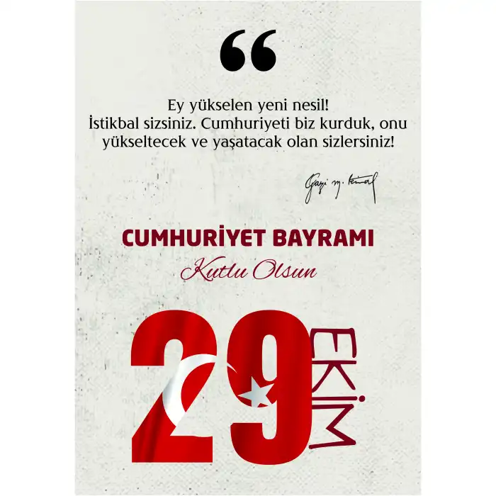 29 Ekim Afiş Tasarımı