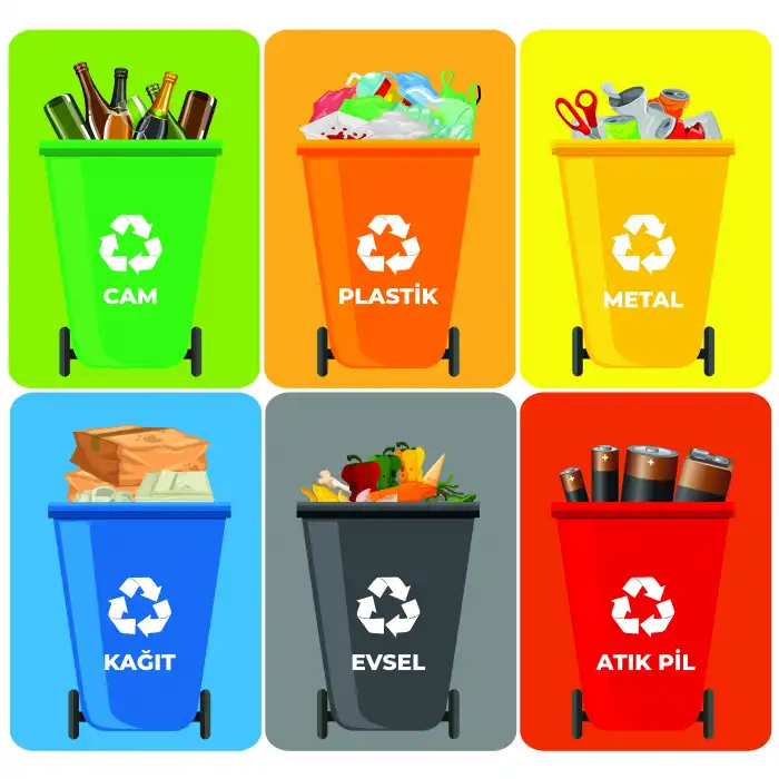 Geri Dönüşüm Kutusu Baskılı set