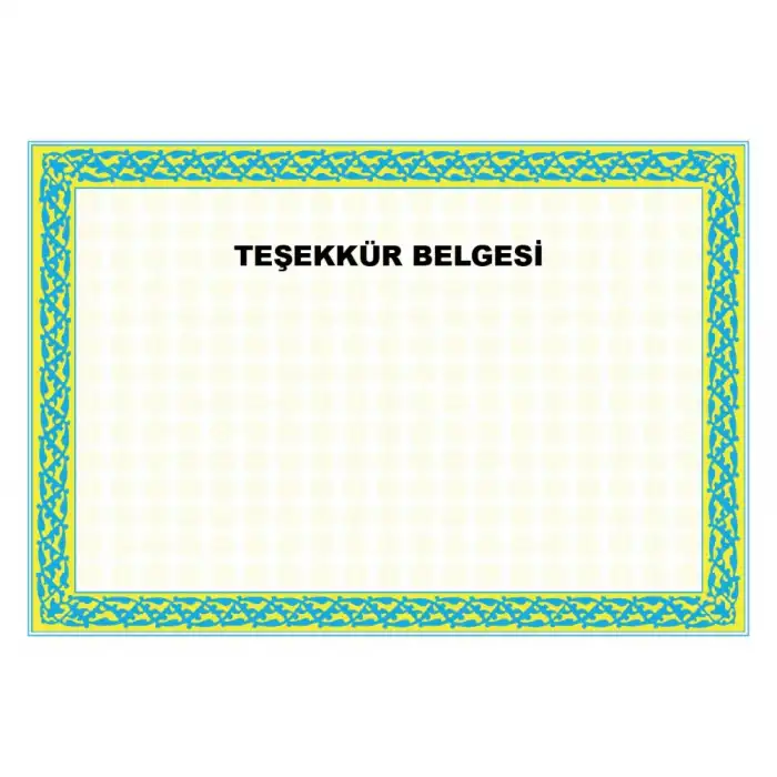 Okul Öğrenci Teşekkür Belgesi MEB Onaylı (İlkokul-Ortaokul-Lise)