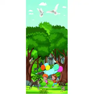 Hayvanlar ve Çocuklar Kapı Giydirme