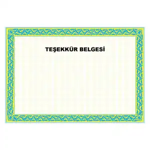 Okul Öğrenci Teşekkür Belgesi MEB Onaylı (İlkokul-Ortaokul-Lise)