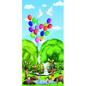 Ormanda Oynayan Çocuklar Kapı Giydirme