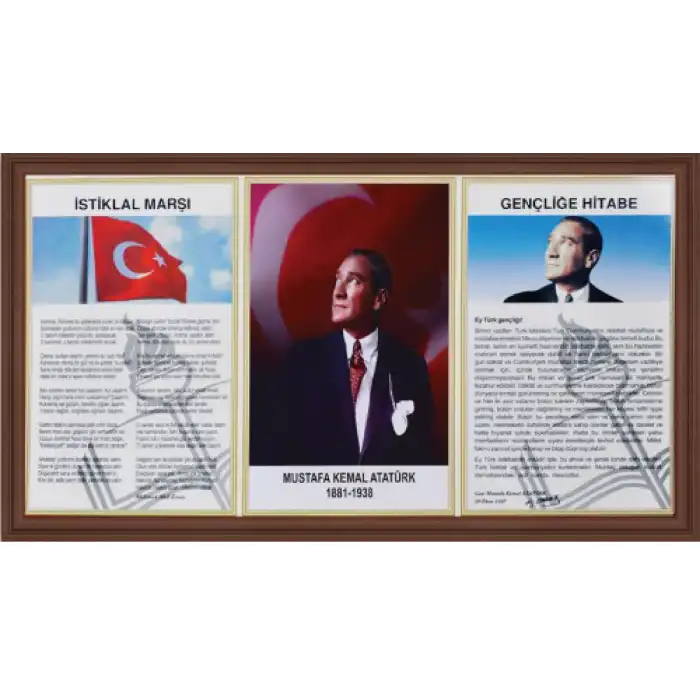 3'lü Milli Levha Ahşap Çerçeve