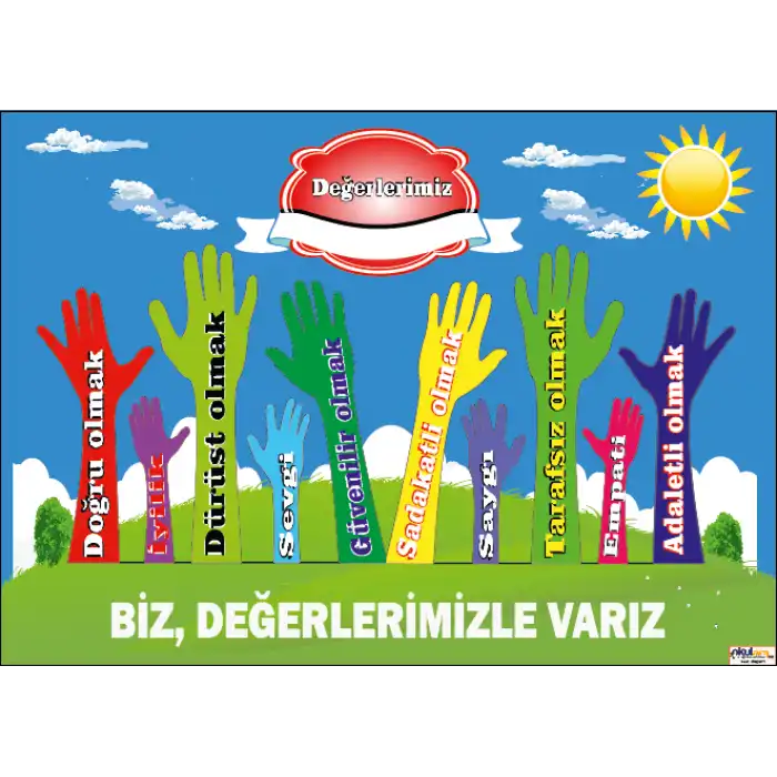 Değerlerimiz Afişi (Eller)
