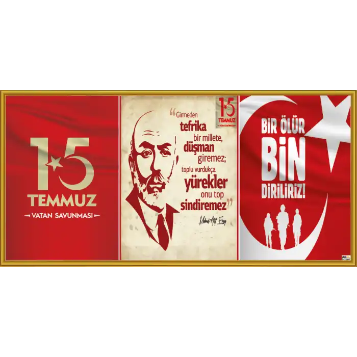 15 Temmuz Üçlü Afişi