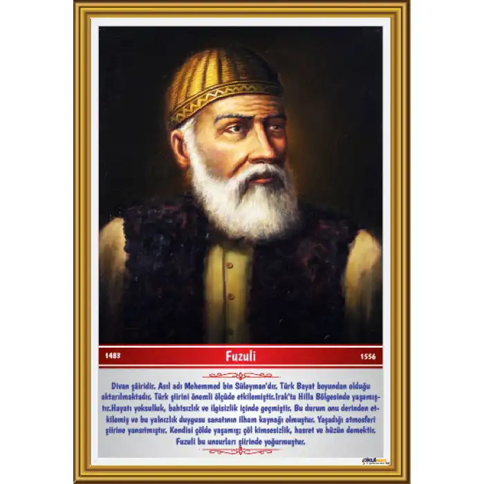 Türk Büyükleri- Fuzuli Afişi