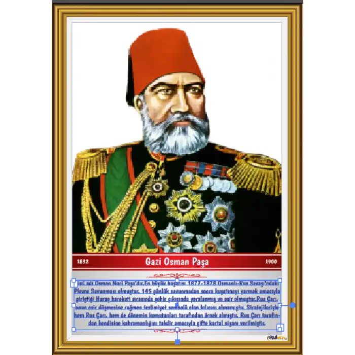 Türk Büyükleri - Gazi osman Paşa Afişi