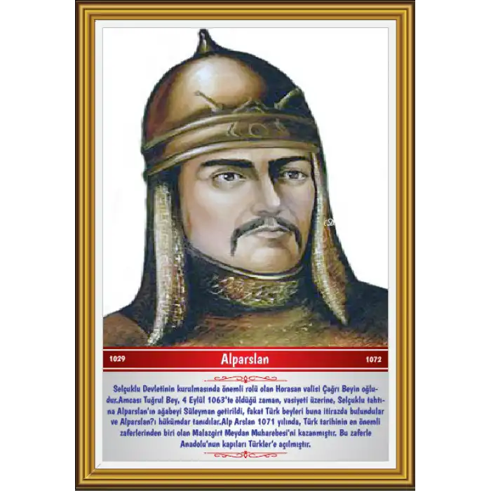 Türk Büyükleri - Alparslan Afişi