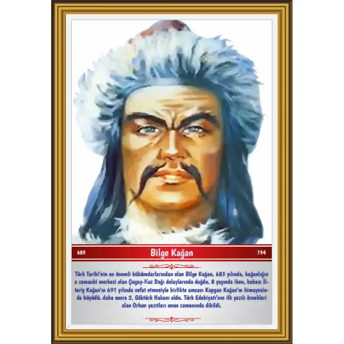 Türk Büyükleri - Bilge Kağan Afişi