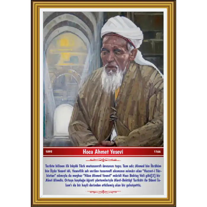 Türk Büyükleri - Hoca Ahmed Yesevi Afişi