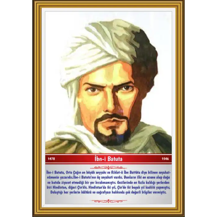 Türk Büyükleri - İbn-i Batuta Afişi
