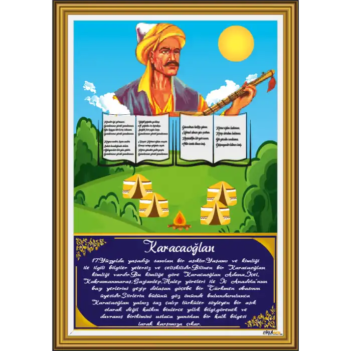 Türk Büyükleri - Karacaoğlan Afişi