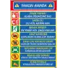 Yangında Yapılacaklar Uyarı Afişi