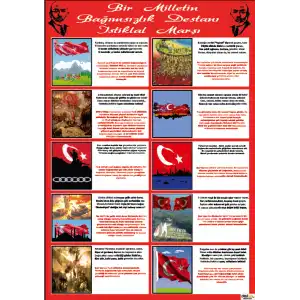 Açıklamalı İstiklal Marşı Afişi