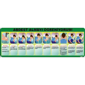 Din Dersi Abdest Almayı Öğreniyorum Afişi
