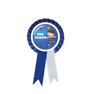 Sınıf Başkanı Öğrenci Kokartı 2 ( Mavi)