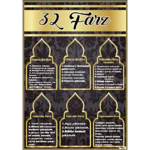 Din Dersi 32 Farz Afişi