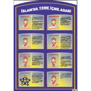 Din Dersi Yeme İçe Adabı Afişi