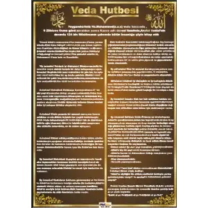 Din Dersi Veda Hutbesi Afişi