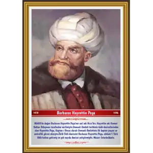 Türk Büyükleri - Barbaros Hayreddin Paşa Afişi