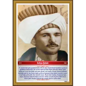 Türk Büyükleri - Evliya Çelebi Afişi