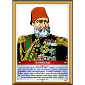 Türk Büyükleri - Gazi osman Paşa Afişi